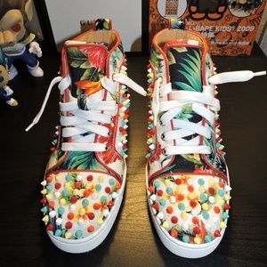 christian louboutin hightop hawaii spikes 37.5